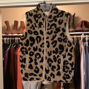 Leopard print vest